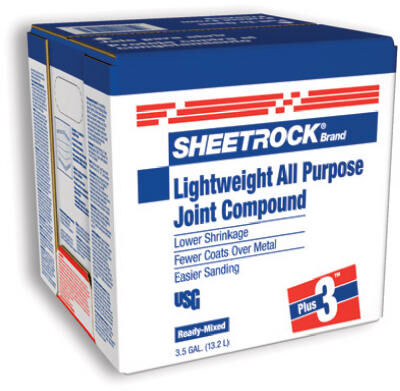 USG Sheetrock Brand Plus 3 Joint Compound, 3.5-Gal