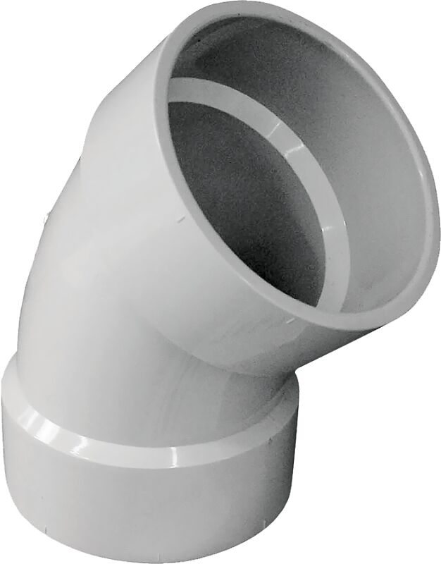 Canplas PVC 45° Sanitary Pipe Elbow, 4-In Hub x 4-In Hub