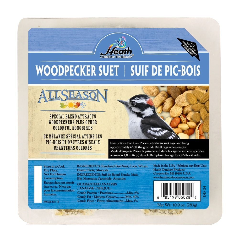 Heath Woodpecker Suet Cake, 10-Oz