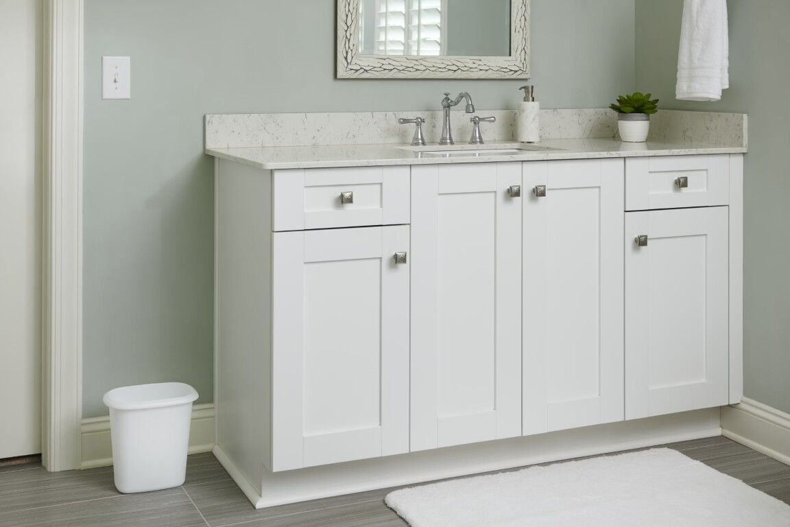 Rubbermaid White Vanity Wastebasket, 1.5-Gal