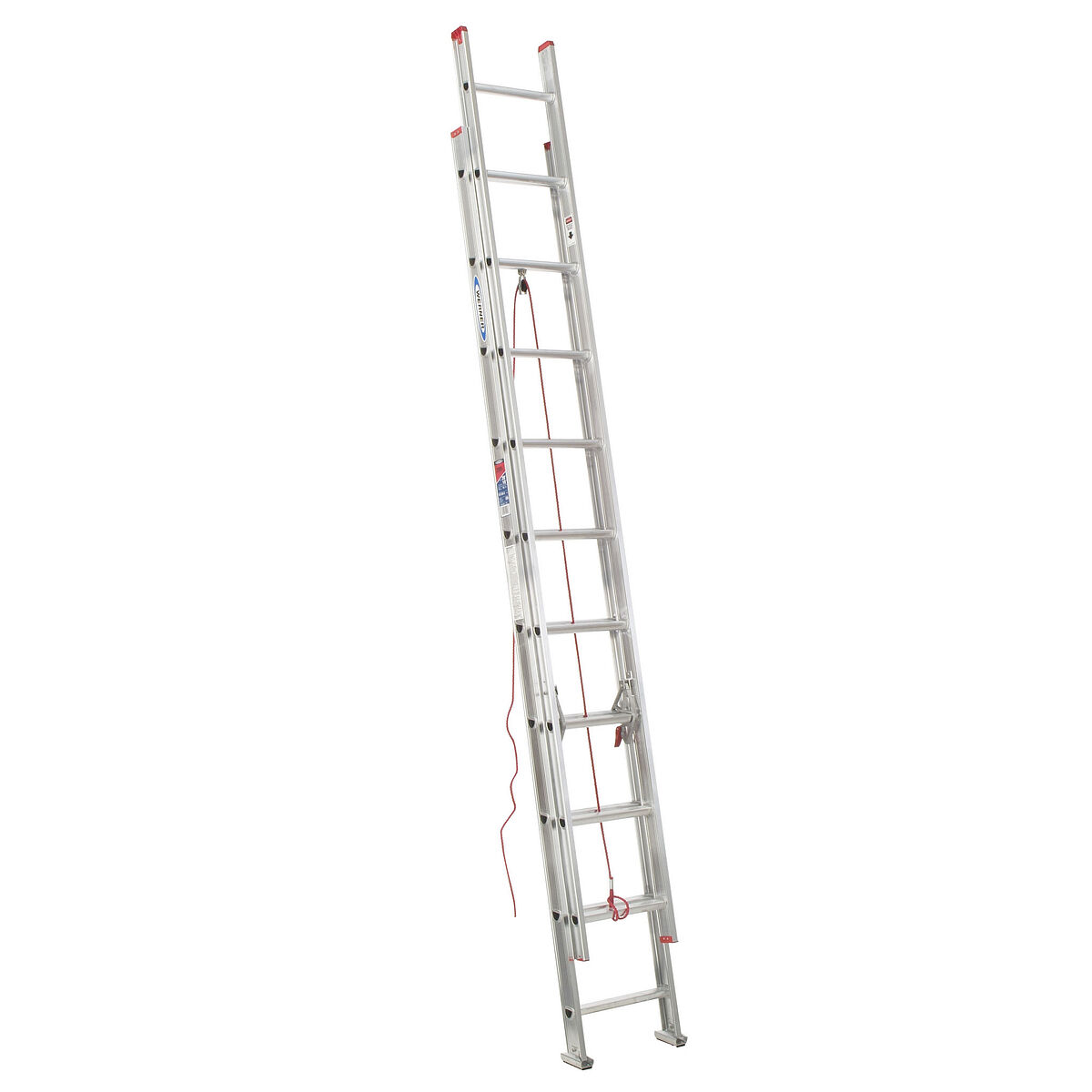 Werner Aluminum D-Rung Extension Ladder, Type III, Load Capacity 200-Lb, 20-Ft