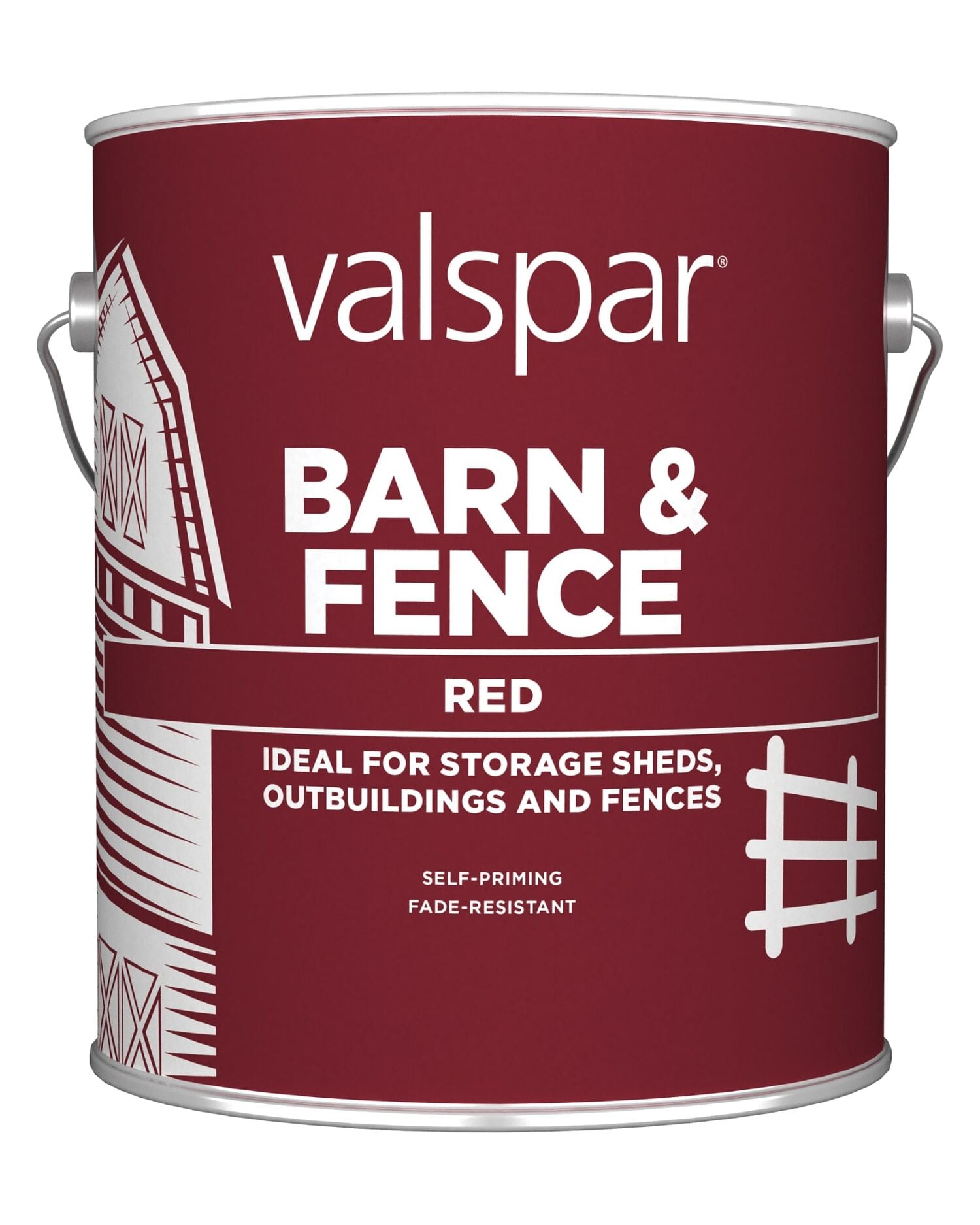 Valspar Barn & Fence Oil Exterior Red Paint, 5-Gal
