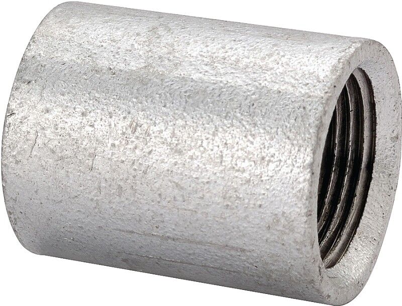 ProSource Galvanized Steel Merchant Pipe Coupling, 3/4-In Threaded x 3/4-In Threaded