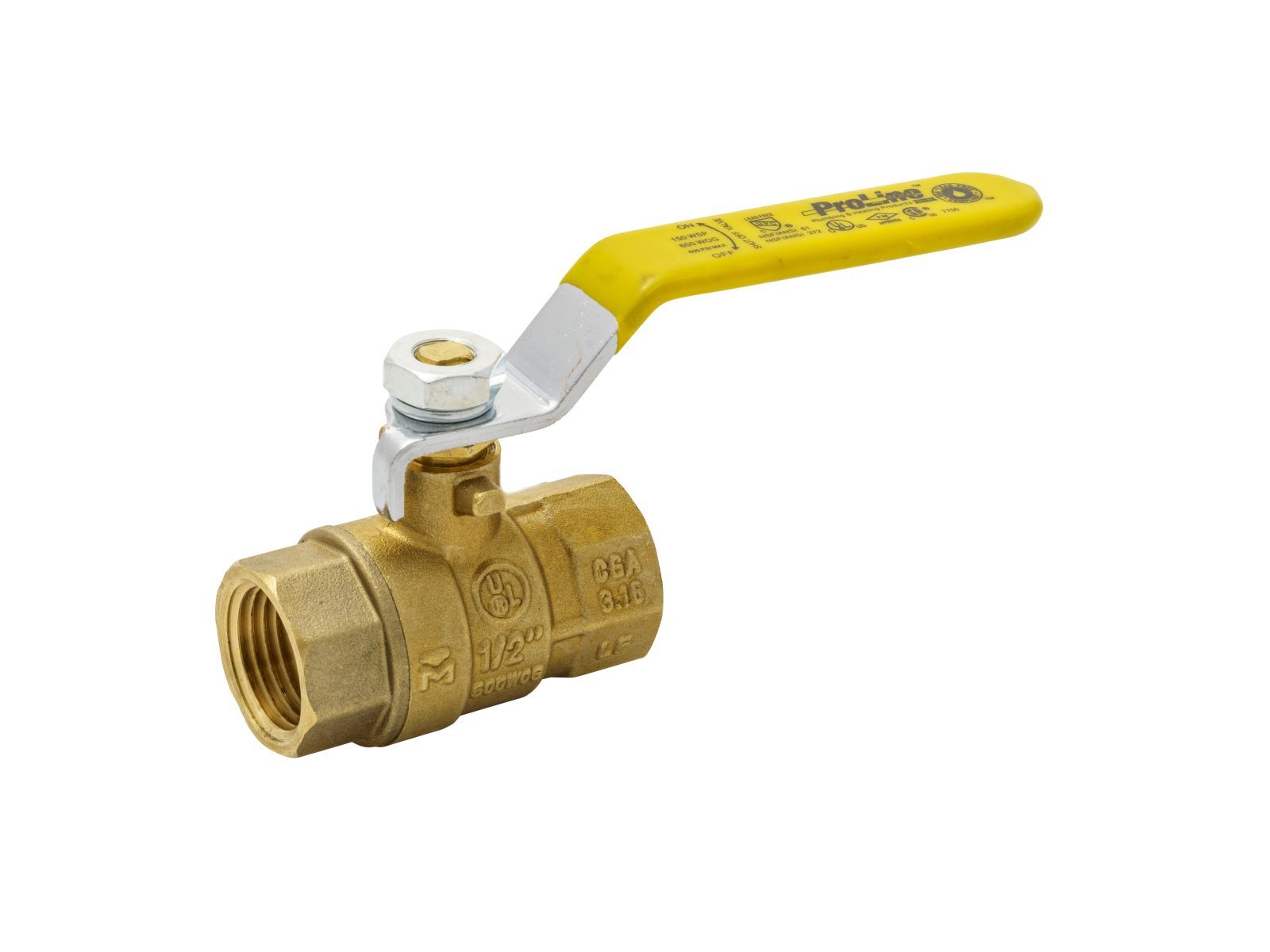 ProLine Series 7700T Brass Ball Valve, 1/2-In FIP x 1/2-In FIP