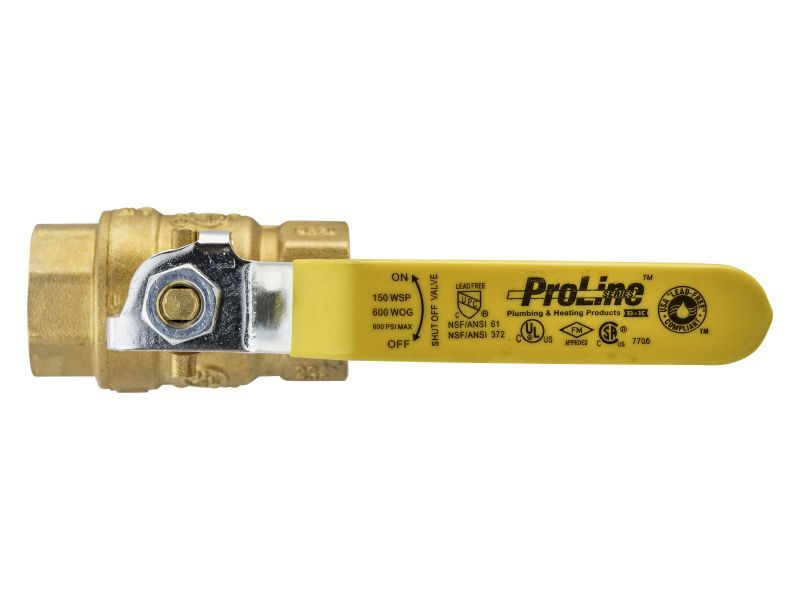 Proline Brass Ball Valve, 3/4-In FIP X 3/4-In FIP