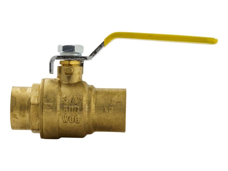 ProLine Brass Ball Valve, 3/4-In SWT X 3/4-In SWT