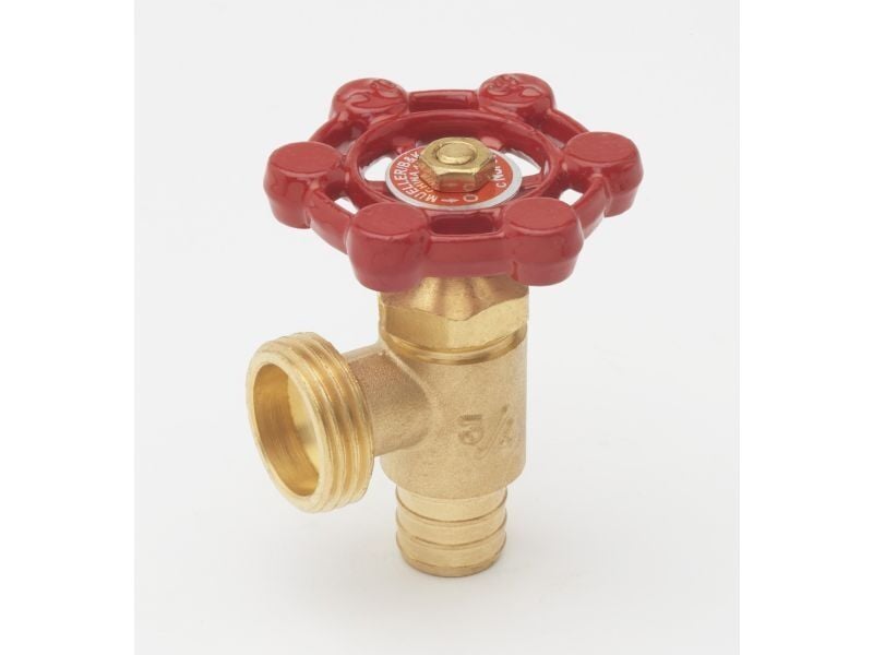 BK Products Brass Boiler Drain, 1/2-In PEX X 3/4-In MHT