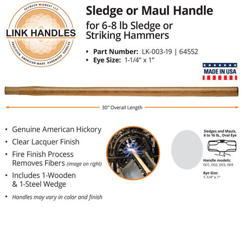 Link Handles Oval Eye Sledge Or Maul Handle, 30-In