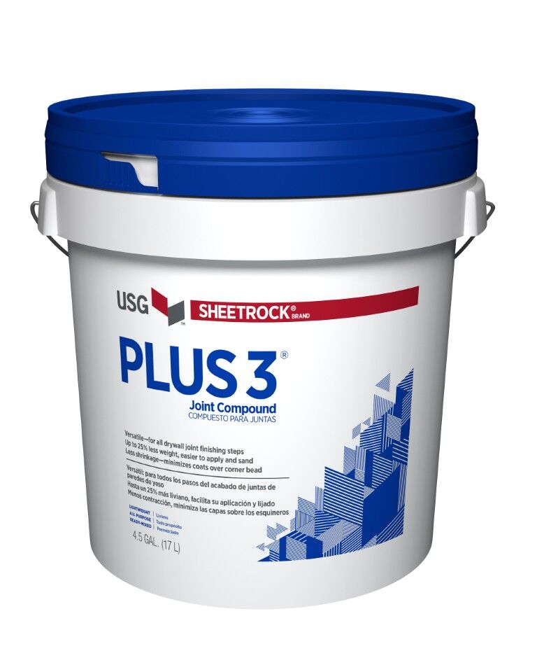 USG Sheetrock Brand Plus 3 Joint Compound, 4.5-Gal