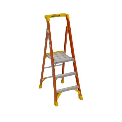 Werner Fiberglass Podium Ladder, Type IA, Load Capacity 300-Lb, 3-Ft
