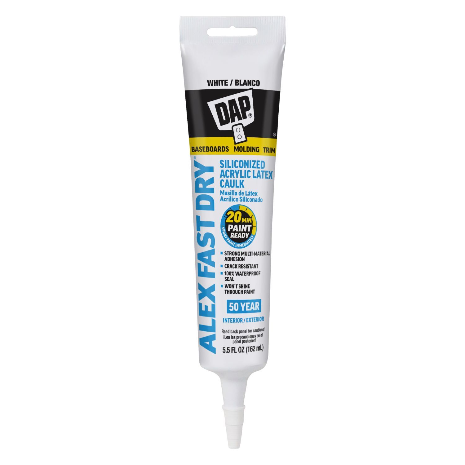 DAP Alex Fast Dry White Sealant, 5.5-Oz