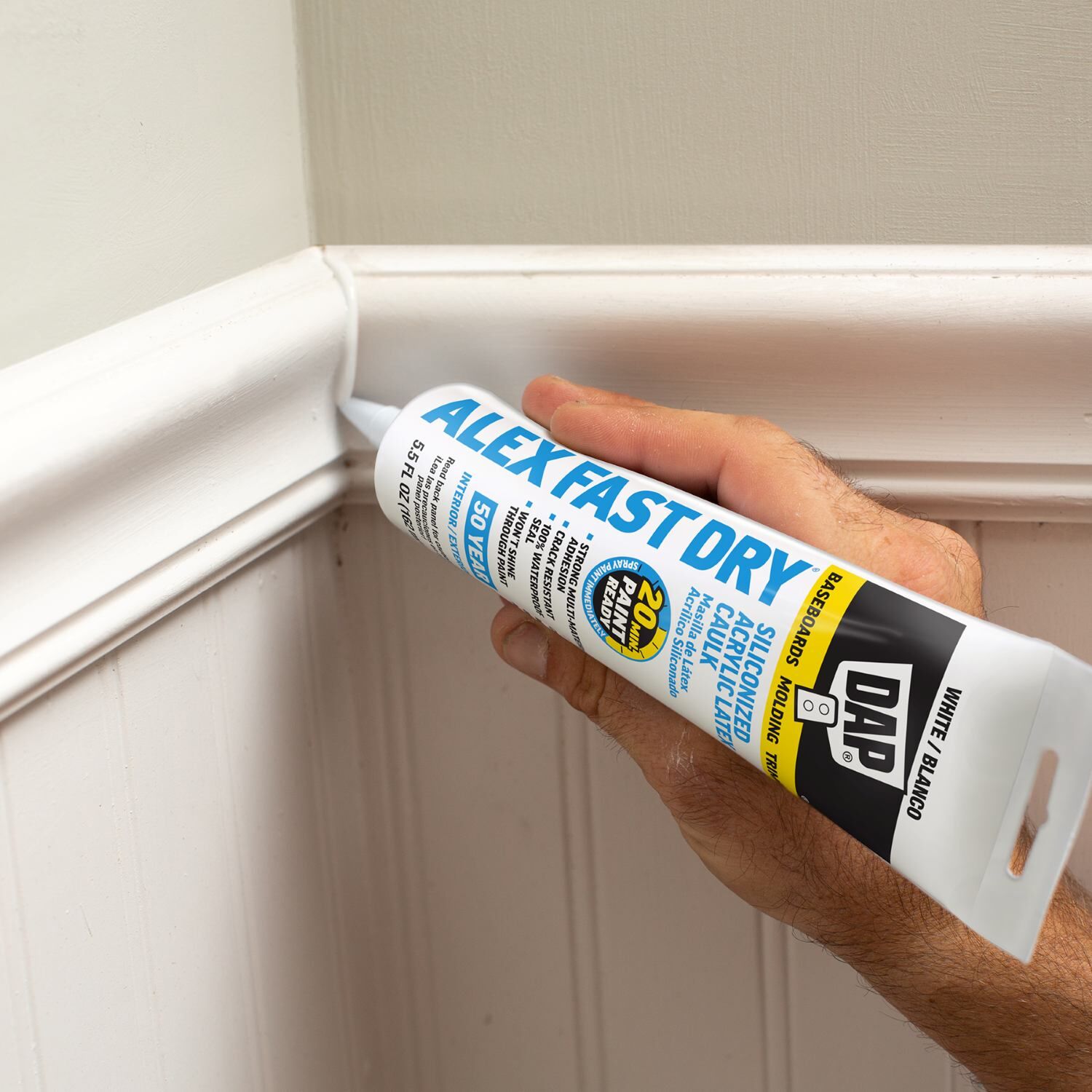 DAP Alex Fast Dry White Sealant, 5.5-Oz