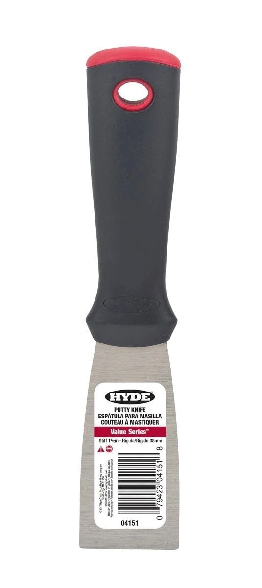 Hyde Tools Value Series Carbon Steel Stiff Scrapers, 1-1/2-In