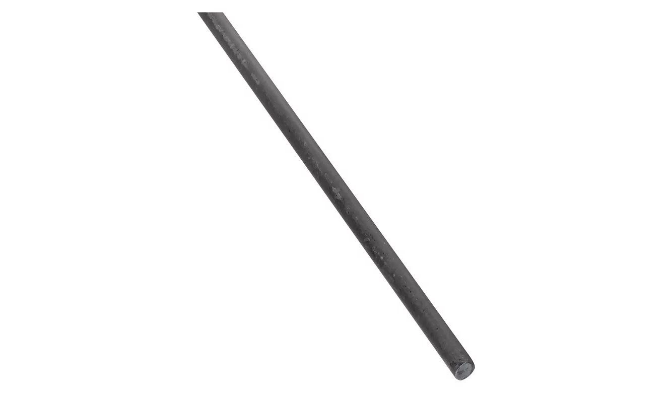 National Hardware Plain Steel Cold Rolled Smooth Rod, 3/8-In x 48-In