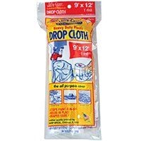 Warps All Purpose Heavy Duty 1 mil Plastic Drop Cloth, 9 X 12-Ft