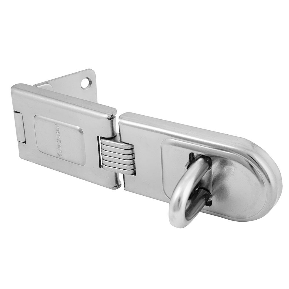 Master Lock Zinc Plated Hardened Steel Single Hasp And Hasp Lock, 6 1/4-In