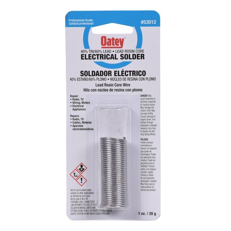 Oatey Rosin Core Wire Solder, 1-Oz