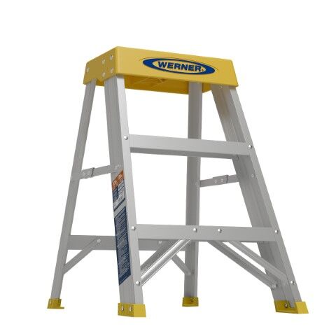 Werner Aluminum Step Stool. Type IA, Load Capacity 300-Lb, 2-Ft
