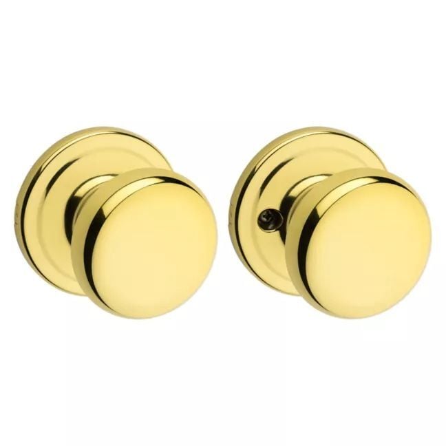 Kwikset Polished Brass Juno Knob Hall/Closet