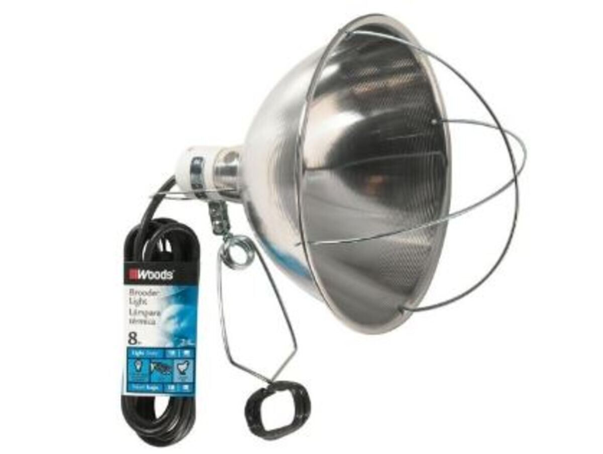 Southwire Brooder Clamp Light With 8-Ft Cord & Heavy Duty Clamp & Hook, 300-W