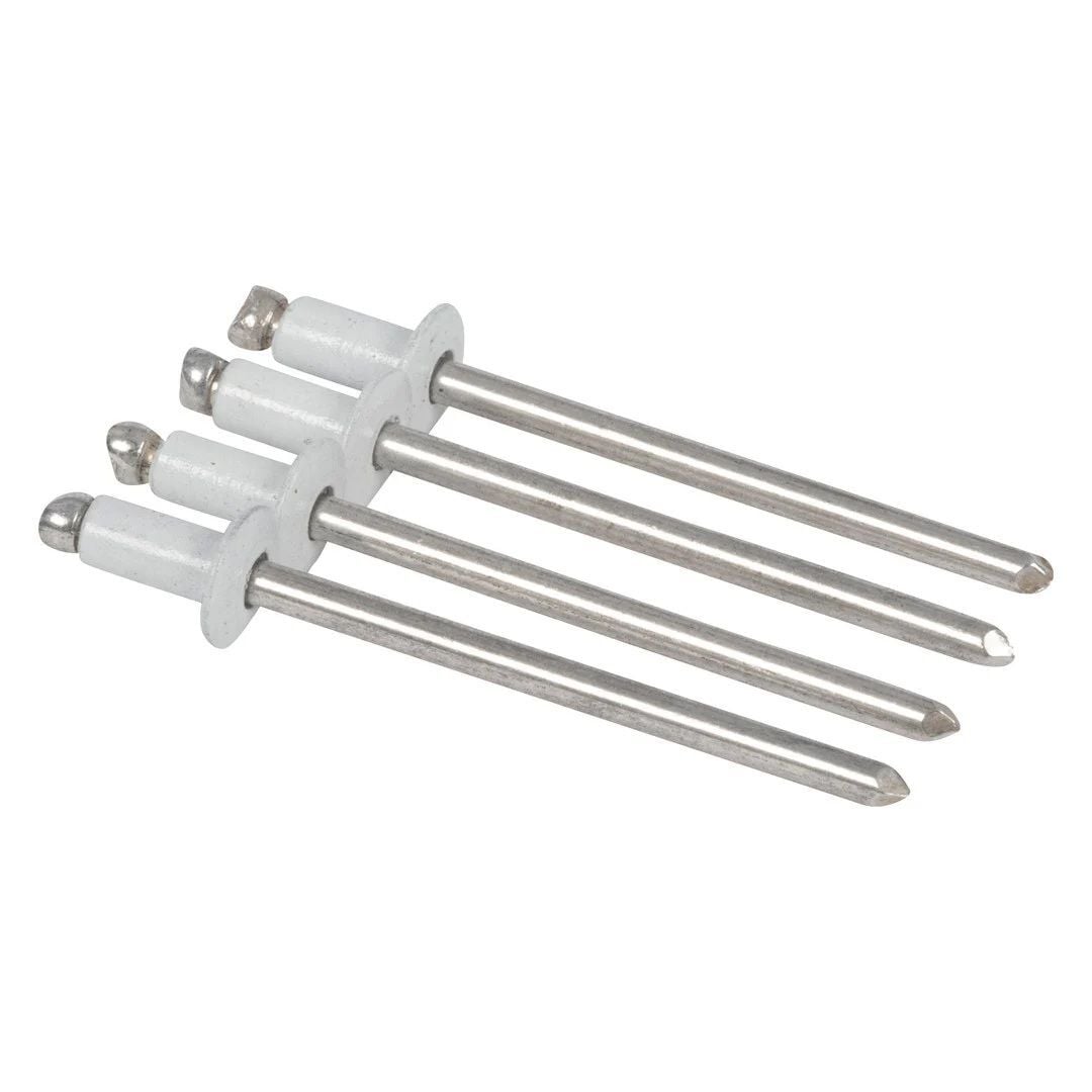 Arrow Fastener RSAW1/8 Short Aluminum White 1/8-In Rivets, 25-Pk