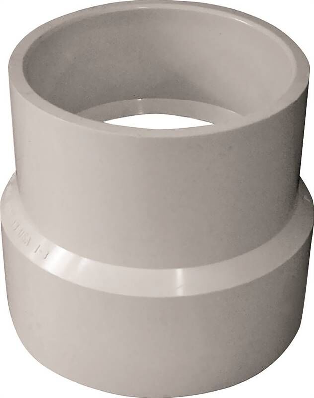 Canplas PVC Sewer Adapter Coupling, 4-In Hub x 3-In Hub
