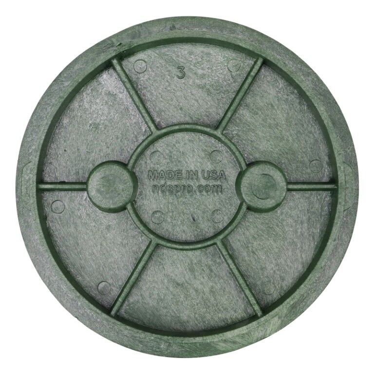 NDS Round Standard Series Black/Green Valve Box And ICV Cover, 6-In x 9-In