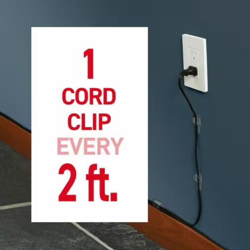 Command Clear round Cord Clips 10-Pk