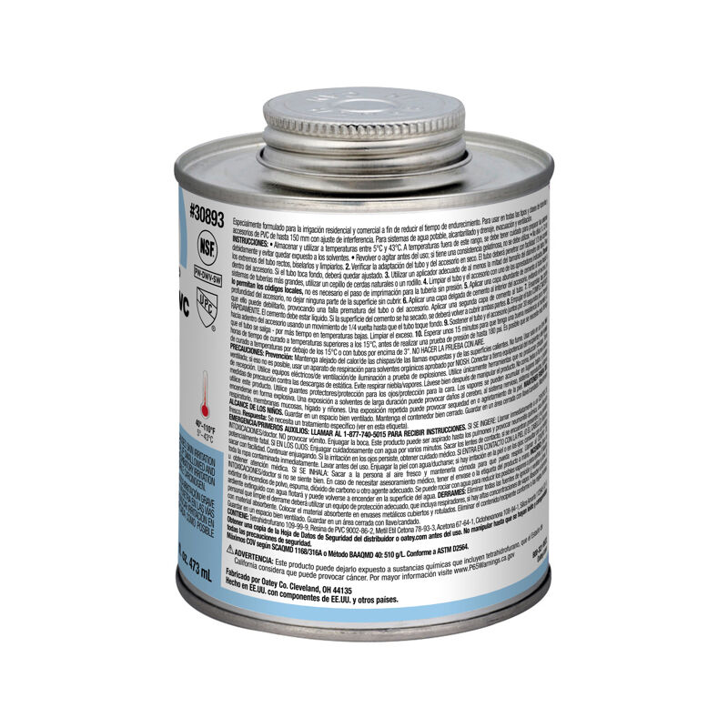 Oatey Rain-R-Shine Medium Blue PVC Cement, 16-Oz