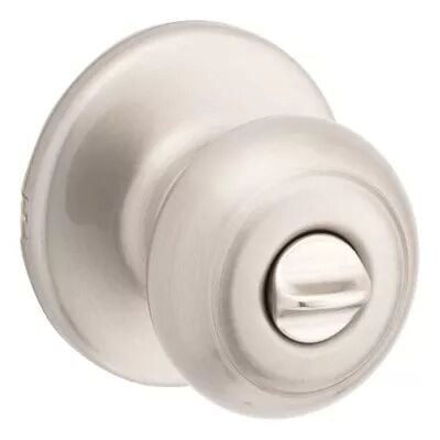 Kwikset Satin Nickel Bed/Bath Cove Door Knob