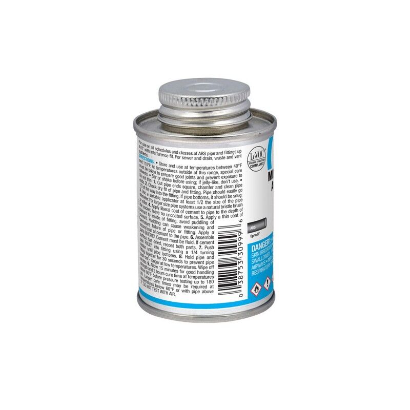 Oatey ABS Medium-Bodied Black Cement, 4-Oz