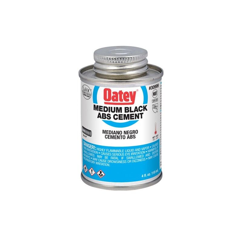 Oatey ABS Medium-Bodied Black Cement, 4-Oz