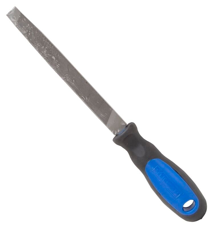 Vulcan Flat Mill Pattern Single Cut File With Rubber Grip, 5 3/4-In, 5/8-In