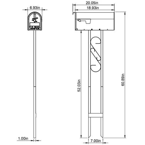Architectural Mailboxes Mailbox To Go Mailbox & Post Kit
