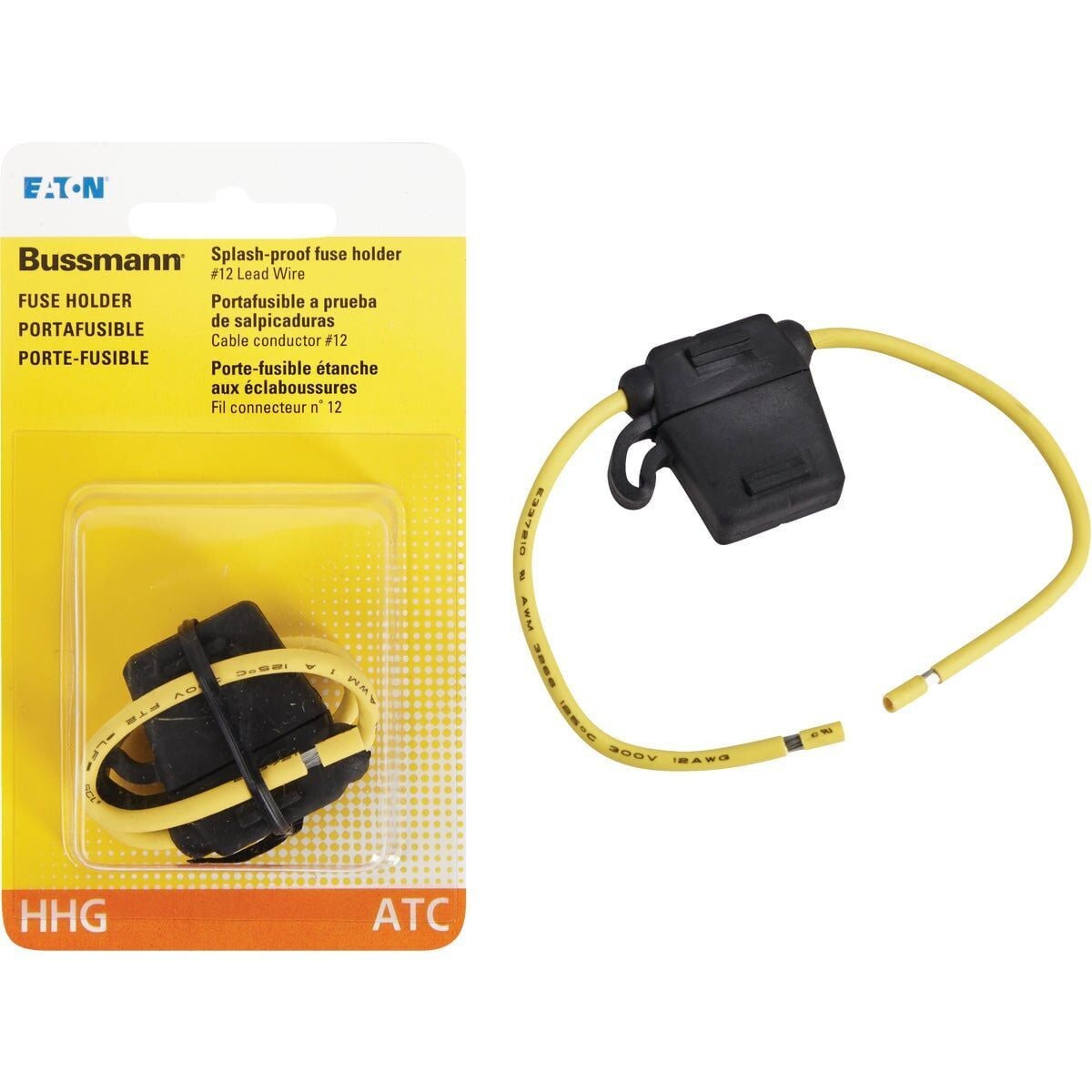 Bussmann ATC Inline Blade Fuse Holder, 12 Gauge, 30-A