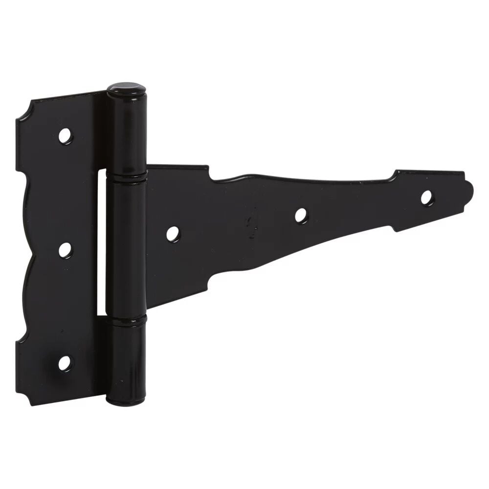 National Hardware Black Ornamental T-Hinge, 6-In