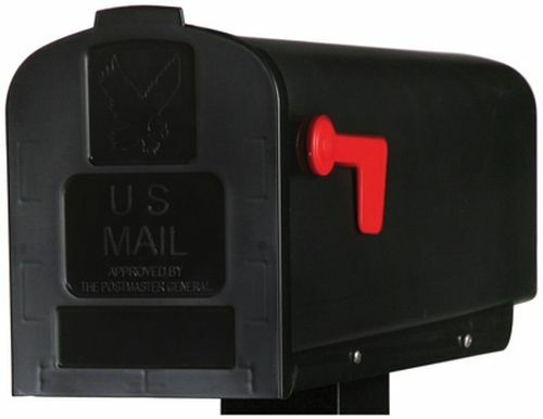 Gibraltar Rural Mailbox - Black, 9.5 in X 7.8 in X 19.3 in