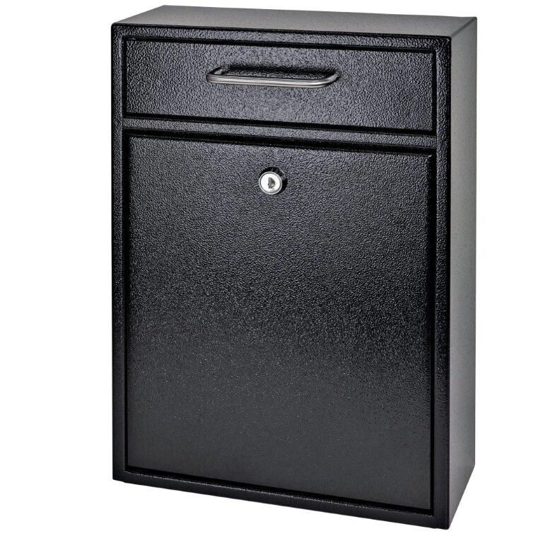 Mail Boss Black Locking Security Drop Box