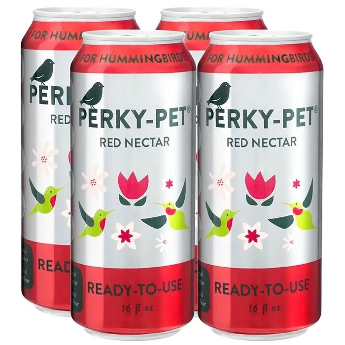 Perky-Pet Ready-to-Use Red Hummingbird Nectar, 16-Oz, 4-Ct