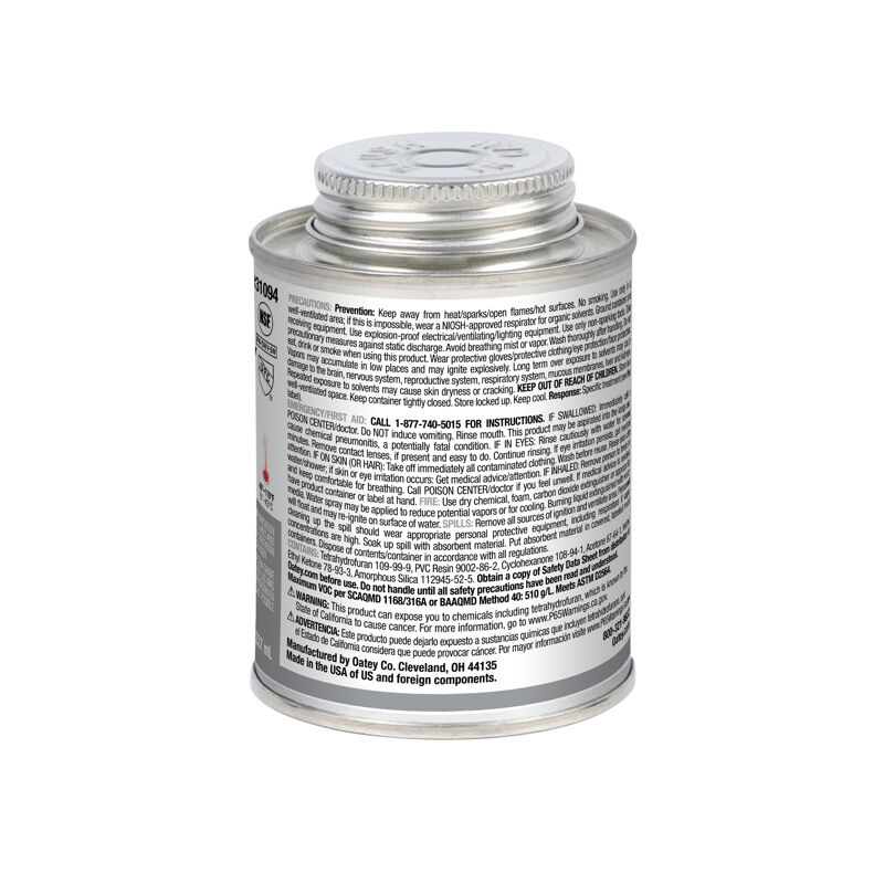 Oatey Heavy Duty Gray PVC Cement, 32-Oz