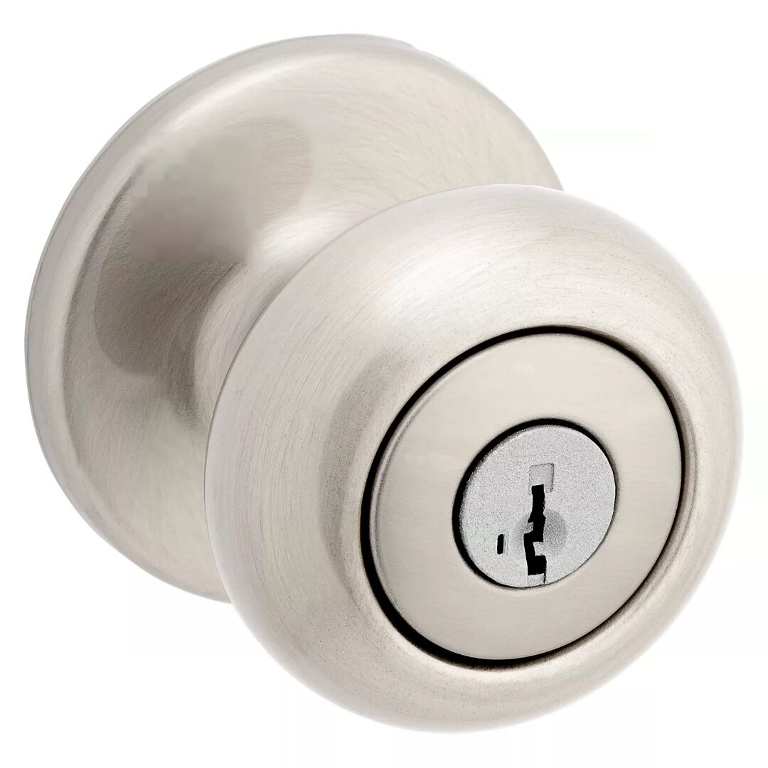 Kwikset Satin Nickel SmartKey Keyed Cove Door Knob