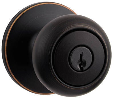 Kwikset SmartKey Venetian Bronze Keyed Cove Door Knob