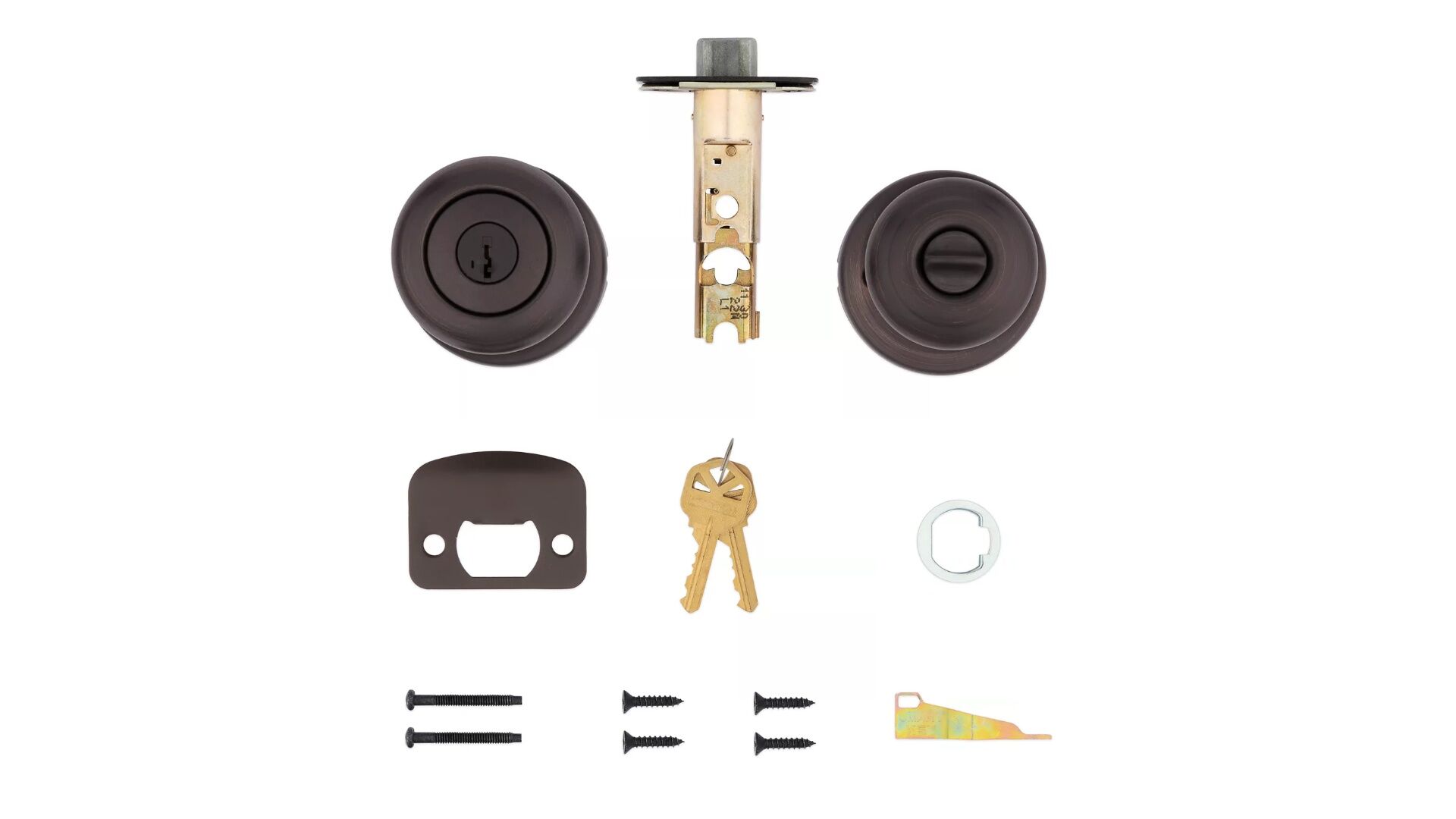 Kwikset SmartKey Venetian Bronze Keyed Cove Door Knob