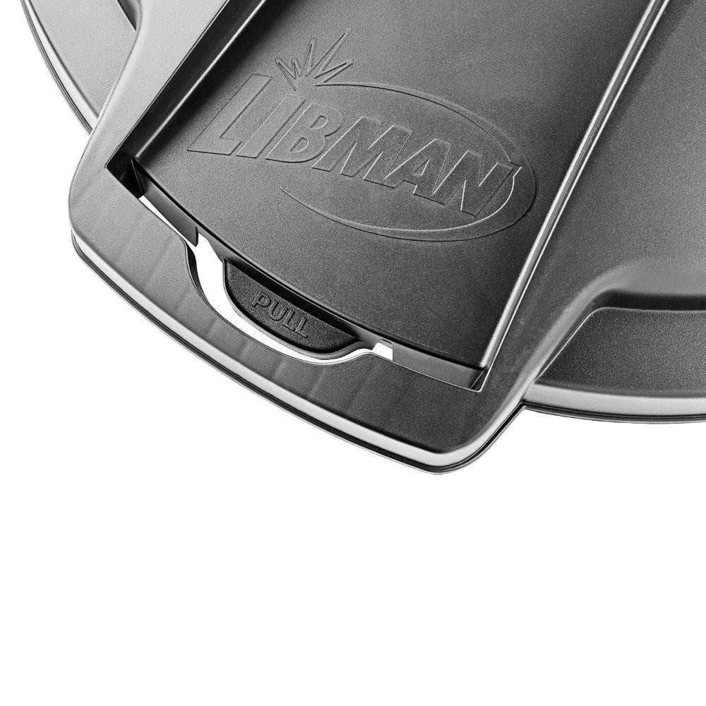 Libman Black Trash Can with Lid, 32-Gal