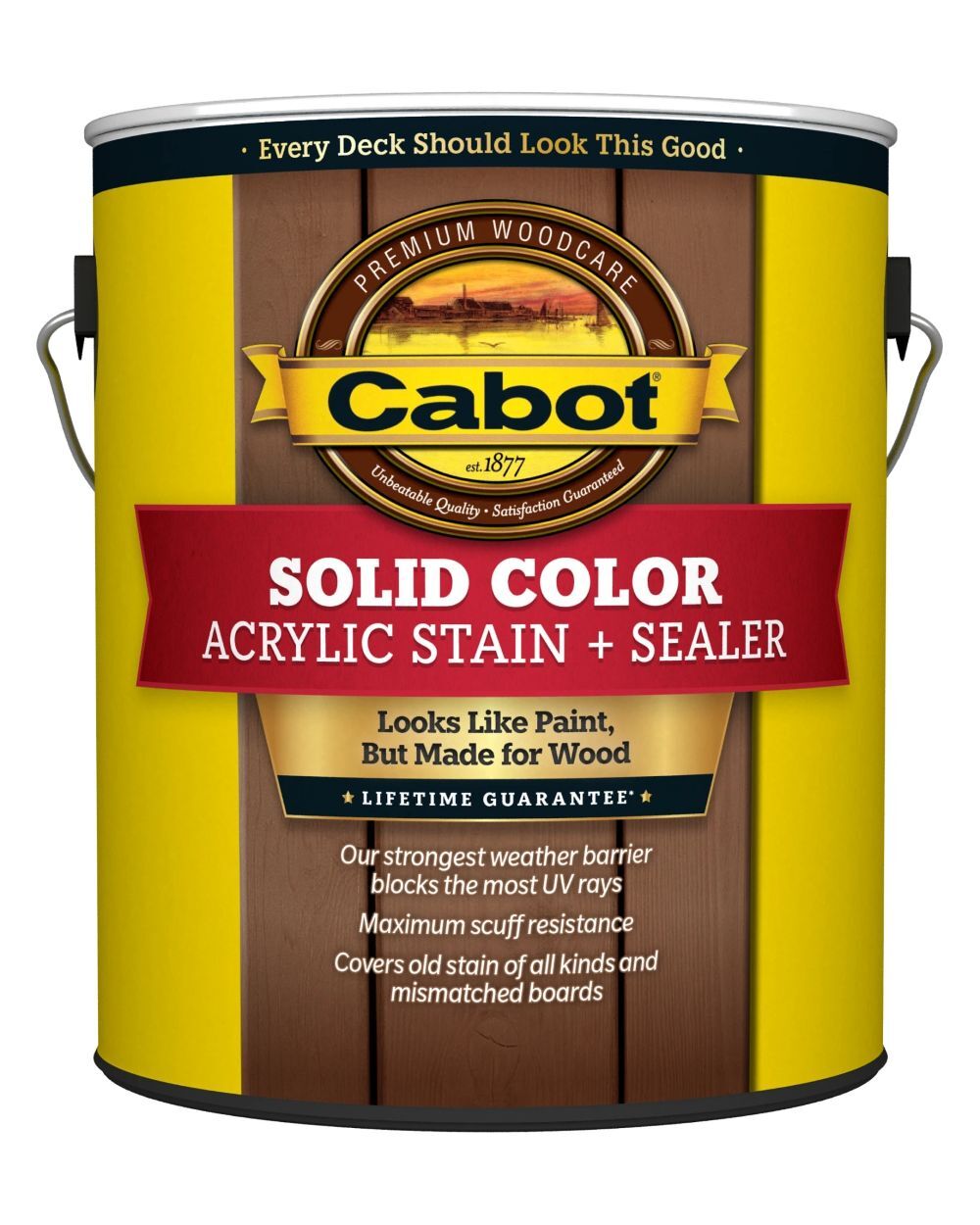 Cabot Solid Color Medium Base Acrylic Stain + Sealer, 1-Gal