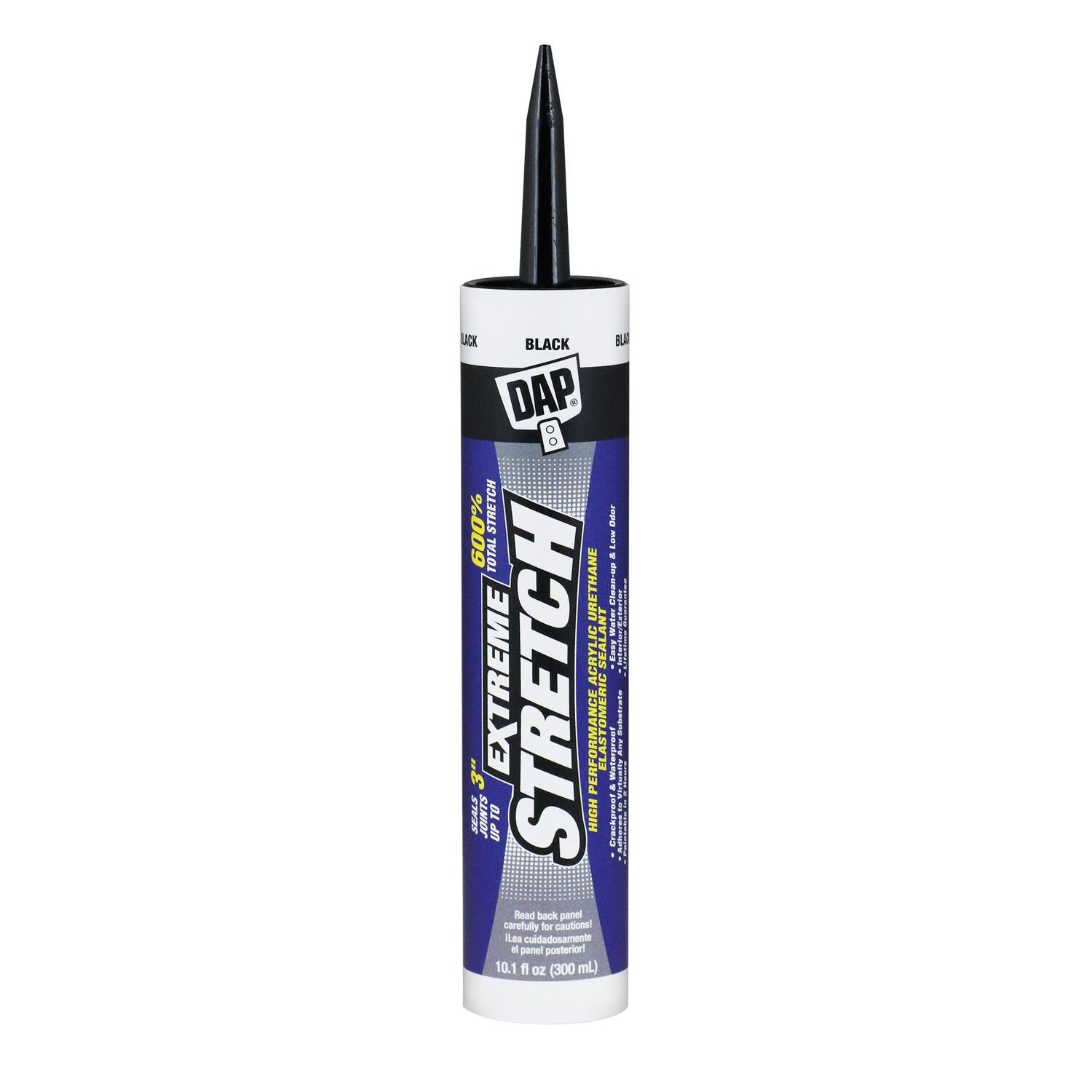 DAP EXTREME STRETCH Acrylic Urethane Premium Elastomeric Black Sealant, 10.1-Oz