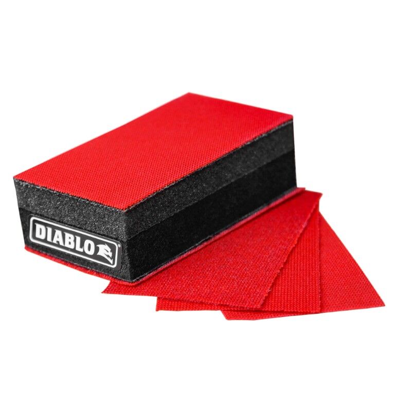 Diablo 80/120/220-Grit Reusable Hand Sanding Block, 3 2/3-In x 9-In