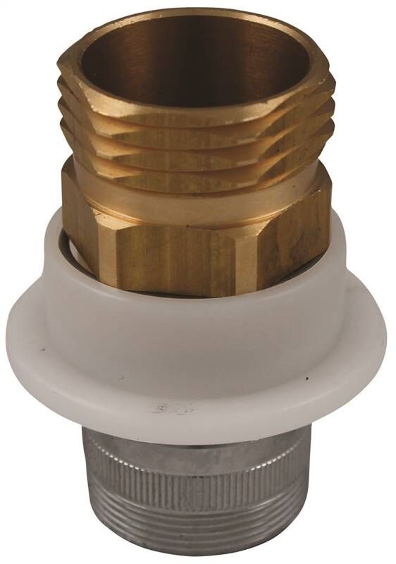 Plumb Pak Chrome Plated Brass Hose Adapter, 3/4-In IPS