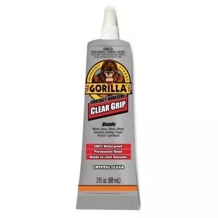Gorilla Glue Clear Grip Super Contact Adhesive, 3-Oz