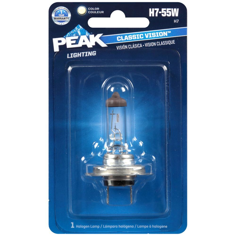 PEAK Halogen Bulbs Automotive Headlamp H7-55W